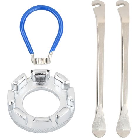 Juego de 4 llaves para radios de bicicleta, 8 vías, calibre 10-15, para bicicleta de montaña, carretera y vehículo. (1/5)