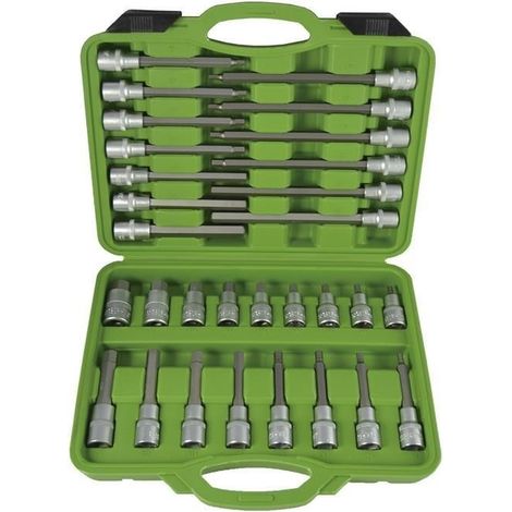 ESTUCHE DE PUNTAS PARA TORNILLOS HEXAGONALES 30 PIEZAS  JBM52604