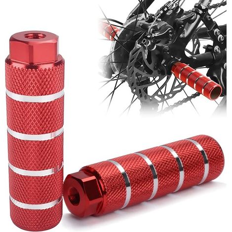 Pedali per bicicletta, accessori per bicicletta, confezione da 2, pedali per bicicletta in alluminio, pedali per bici acrobatiche, accessori per mountain bike/ruote, blu (1/5)