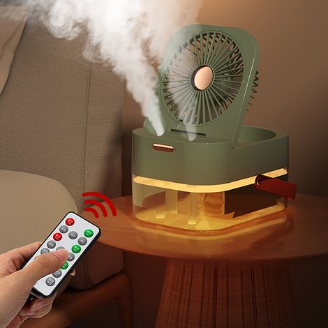 Luftbefeuchter, Nebelventilator, Tischventilator, Miniventilator, Stimmungslicht, umweltfreundlicher elektrischer Ventilator (1/5)
