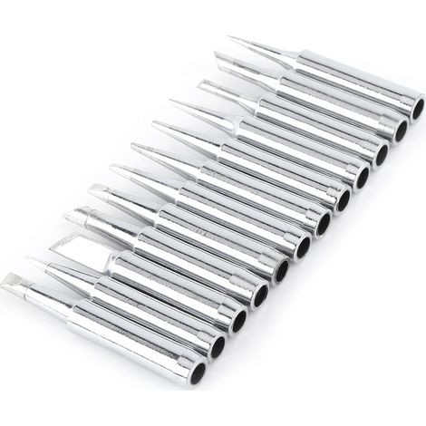 Kit d'outils pour poste de travail comprenant 12 pannes de fer à souder de rechange sans plomb (1/5)