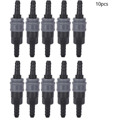 10 Stück Kunststoff-Stahl-Schnellverbinder, selbstverriegelnd, Typ C, ShPH, pneumatisch für 8 / 10 / 12 mm Luftschläuche (10