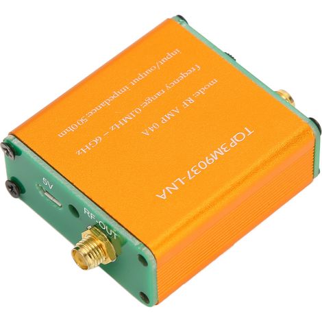 Amplificateur RF Large Bande 0.1MHz‑6GHz, Module 20dB Gain Élevé, Préamplificateur Professionnel Faible Bruit (Sans Alimentation Pile) (1/5)