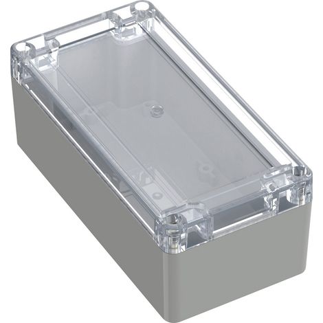 TRU COMPONENTS 6U07160806437 TC-13865132 Industrie-Gehäuse 160 x 80 x 60 ABS-PC Lichtgrau, Transpa (1/2)