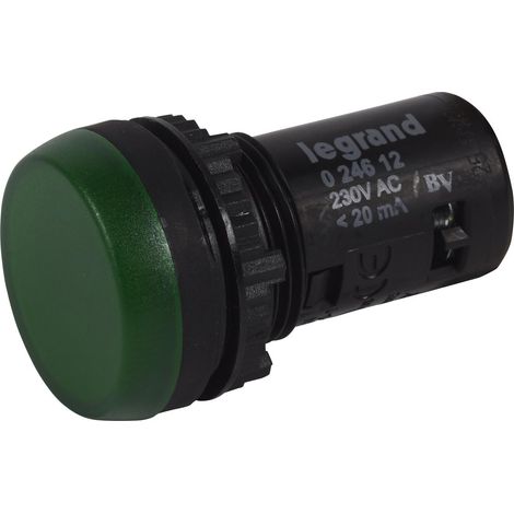 Voyant monobloc avec LED intégrée IP69 Osmoz complet vert 230V AC