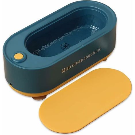 [JAMAIS UTILISÉ]Nettoyeur à ultrasons 350ml Nettoyant pour Lunettes Bain à ultrasons pour Lunettes Bijoux Montres Bagues Colliers Rasoirs Prothèses (Color : Blue)