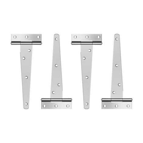 Set di 4 cerniere rimovibili per porte da fienile, cerniere a T resistenti, cerniere per porte in legno, cerniere a T in ferro e metallo antiruggine per porte da fienile (1/5)