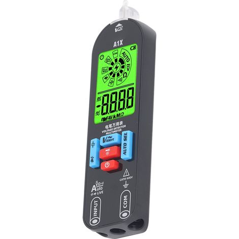 Multimètre numérique LCD testeur tension capacité ohmmètre outil entretien sans sac de rangement (1/5)