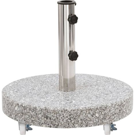 Socle de parasol Granite 30 kg Rond Gris (1/5)