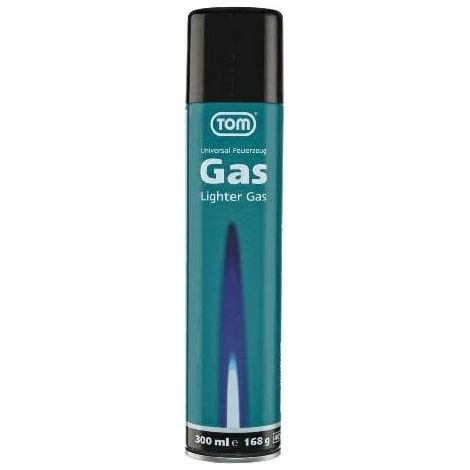 TOM Universal Feuerzeuggas LG-300 - 300 ml Nachfüllgas Feuerzeug Gas Butangas