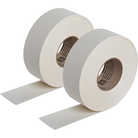 Semin – Lot de 2 bandes à joint papier 75 m – Pour joints plaques de plâtre – Pose rapide et invisible – Résistance élevée