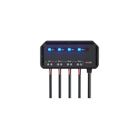 Blocs Fusible Lame ATC/ATO avec Relais, Porte Fusible Voiture 12v, 4 Voies Boîte à Fusibles, Boîte à Fusibles 12v, Porte-Fusible Indicateur LED pour Bateau, Fourgonnette et Voiture (1/4)