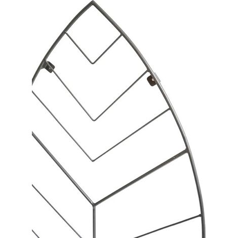 Outdoor Leaf Trellis - Mild Steel - L100 x W3 x H57 cm - Zinc