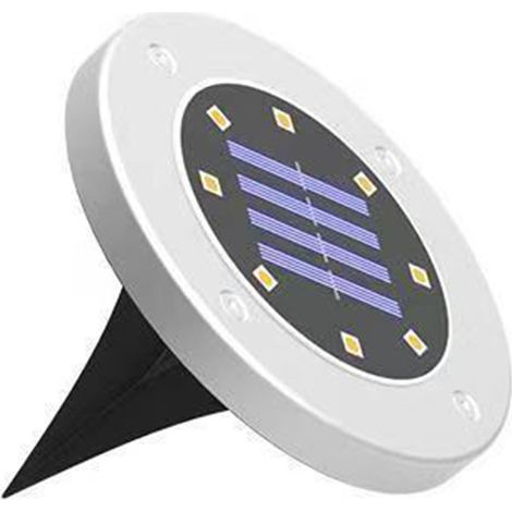 Lampes solaires enterrées au sol à économie d'énergie ASB IP65, éclairage solaire automatique pour allées, terrasses et parcs, lumière chaude (1/5)