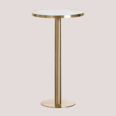 Tavolo Bar Alto Rotondo in Gres (Ø60 cm) Manhattan SKLUM            