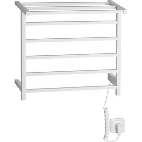 Sapho - Séchoir électrique de serviettes Elzor 50x47 cm, 60 W, blanc mat EB500 (1/5)