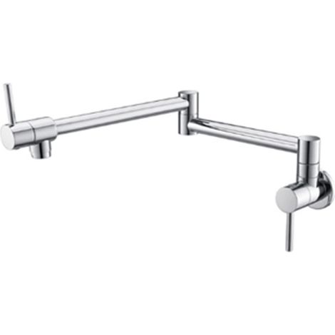 Robinet de remplissage de pot Robinet de cuisine du robinet en laiton robinet à robinet de cuisson unique 360 rotation pliante pliante murale murale Robinet pliant ( Color : Chrome , Size : 1 UK ) (1/5)