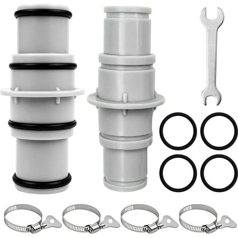 2 Pièces Raccord Tuyau Piscine 38mm pour Tuyau Piscine et Jardin Ø 38 mm Connecteur (1/5)