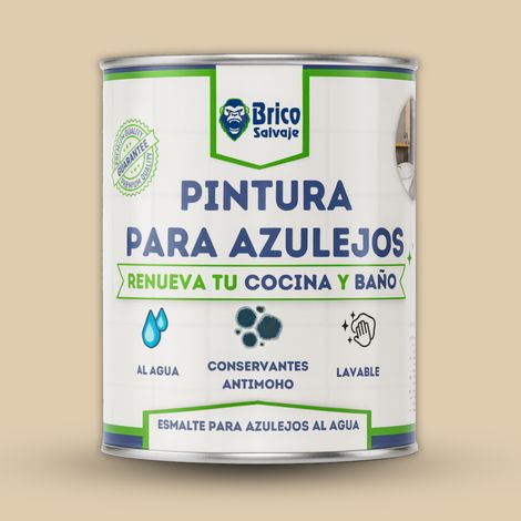 Pintura para Azulejos de Baño y Cocina, al Agua, Fácil Aplicación, Moreno, SATINADO, 750 ML