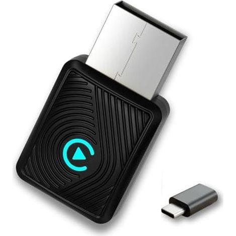 Adaptateur CarPlay sans Fil et Android Auto 2 en 1 - WiFi 6 5GHz Mini USB Convertit Câble en sans Fil - Plug & Play Connexion Rapide 9s pour iPhone iOS 10+ Android 11+ Voitures 2016+ (1/5)