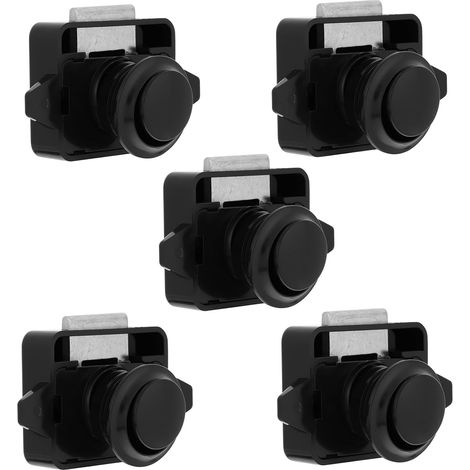 Lot de 5 loquets à bouton, poussoir pour portes placards camping (1/5)