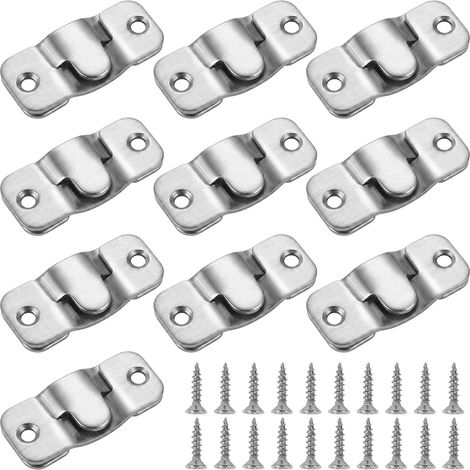 20 Pièces Support Montage Encastré Dissimulé avec Vis pour Accrocher  Supports Encastrés en Acier Inoxydable, Aattache Cadre Inox, Miroir, Photos, Cadre, Dosseret Meubles (10 Paires) (1/5)
