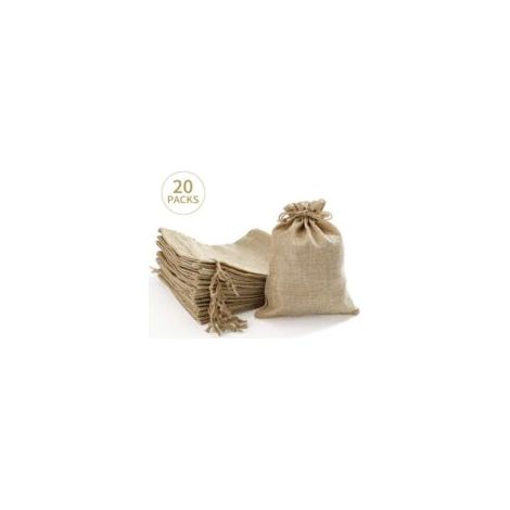 20 pièces sacs en jute Sacs en jute 15 x 20 cm sacs pour calendriers de l'Avent bijoux cadeaux d'invités et artisanat sacs en jute sacs en tissu - Noël WELLNGS (1/4)