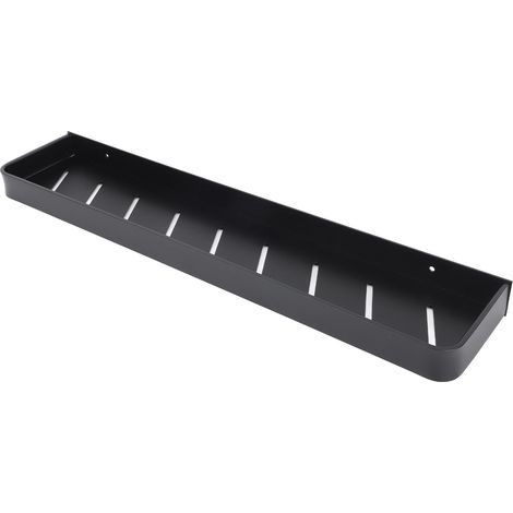 Wandmontierter Handtuchhalter aus Aluminium zur bohrfreien Montage, ideal für Bad und WC, 60 cm breit, Modell 109 (ohne Stange, mit Haken).