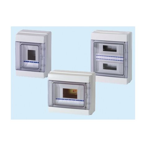 Centralino da parete stagno IP65 - Art. FG14508 - 4/8 moduli - mm. 215x200x105 - 12 Watt