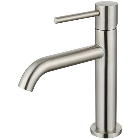 Edouard Rousseau - Mitigeur Lavabo SCRIPY - Aérateur Économie d’Eau -3 Finitions Disponibles - Vidage inclus - Inox (1/2)