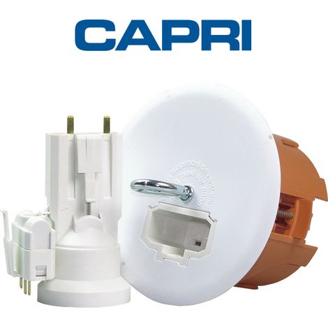 Boîte de cloison sèche Capri Capriclips avec point de centre, profondeur 55 mm, diamètre 67 mm, équipée d'une douille DCL – Modèle Capri 715859 (1/2)