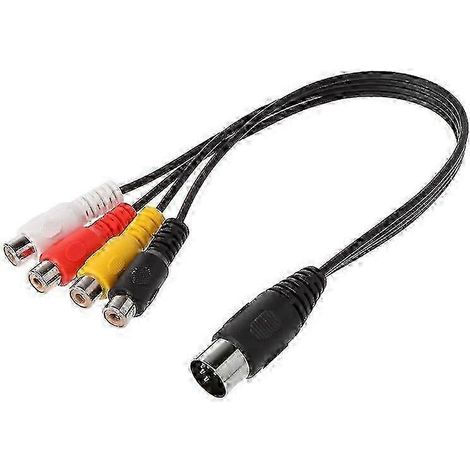 Câble audio 30 cm avec connecteur DIN mâle 5 broches vers 4 RCA femelles (1/5)
