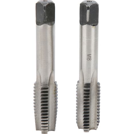 Foret à vis manuel, 2 pièces, foret à flûte droite en acier au carbone, filetage métrique M18 pour bois, plastique et aluminium