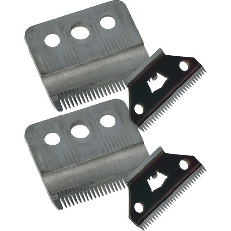 vhbw 4x set (2x cuchilla grande, 2x cuchilla de precisión) compatible con Moser 1173, 1406, 1170 (C), 1400 (A-F) cortarpelos