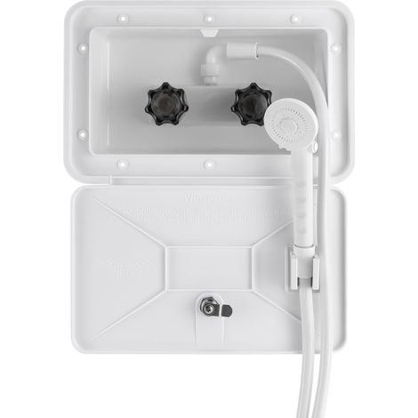 Douche de camping-car, cabine de douche extérieure, camping-car, accessoires avec interrupteur chaud et froid, pommeau de douche avec serrure pour marine, camping-car, caravane (1/5)