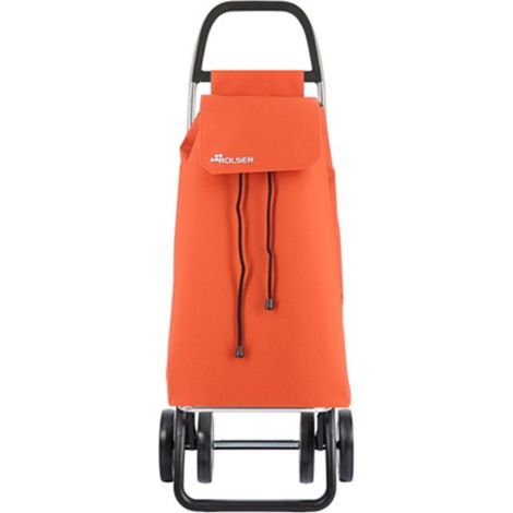 Carro compra 2+2 de 4 ruedas "Saquet LN" color coral saq056 rolser
