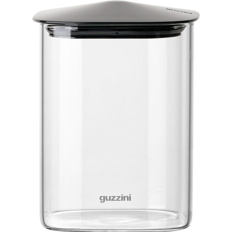 GUZZINI Barattolo Rettangolare Fresh & Style 1.000 Ml Vetro Tappo Nero