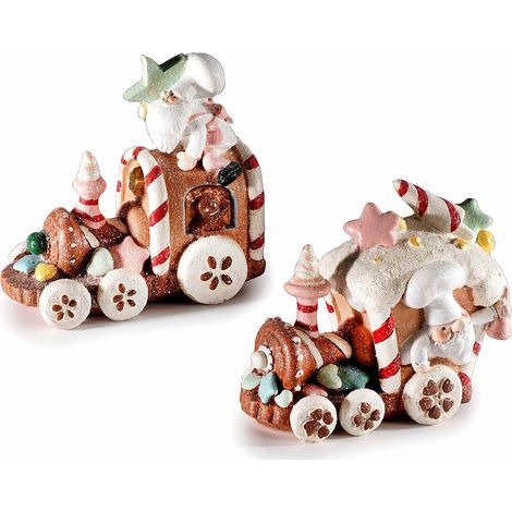 Trenini Natalizi Decorativi in Ceramica - Set da 2 - Idea Regalo Natale (1/2)