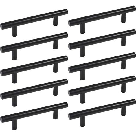 10pcs 160 mm Noir En Acier Inoxydable Porte De Cuisine Cabinet T Bar Handle (1/5)