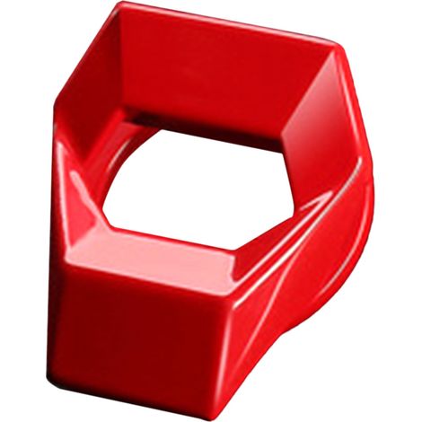 Cache-interrupteur à clé de contact de voiture, design à coins arrondis, format compact, cache décoratif universel en alliage de zinc pour démarrage/arrêt du moteur (1/5)