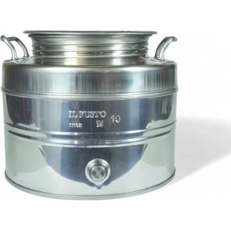 contenitore acciaio inox per olio con tappo a vite e attacco rubinetto - 30 lt (1/5)