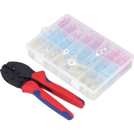 Kit de 280 cosses thermorétractables pour bornes électriques marines avec pince à sertir AWG 20‑10 (1/5)