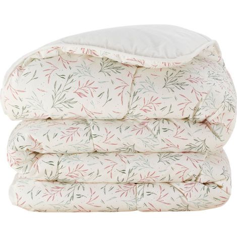 Edredón Invierno Vichy Algodón 100% Suave Cálido Alta Calidad Relleno Poliéster Reciclado 250 g/m²  Cama  80/90 (160X220) - Floral
