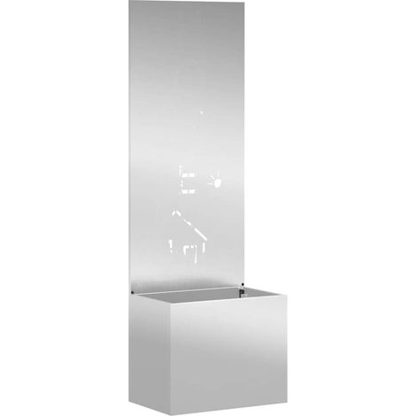 Écran de confidentialité de jardin Fretwork Argenté 50 x 140 cm (1/5)