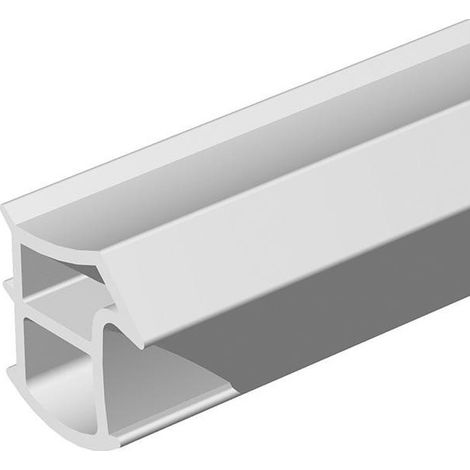 Giunto a cornice in acciaio K2154Z. Inserto grigio W-PVC. L 5MTR (per 20)