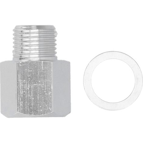 Adattatore per sensore di pressione dell'olio in lega di alluminio da M16 1.5 a 1/4 NPT per motori GM LS LS1 LSX LS3. (1/5)