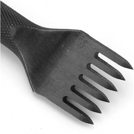 Outil de couture en cuir à 1/2/4/6 dents, poinçon diamanté, espacement de 4 mm (6 dents) (1/5)