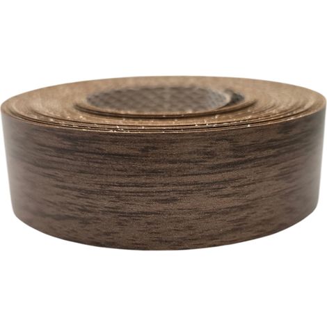 1x Bande de Chant Thermocollant 21mm x 5m Epaisseur 0,50mm Mélaminé Facile à Appliquer Bricolage Étagère Meuble Panneau Bois Durable, Noyer Naturel (1/3)