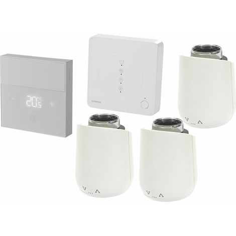 Pack Connected Home : Hub + thermostat filaire + 3 têtes thermostatiques - SIEMENS : PACK3
