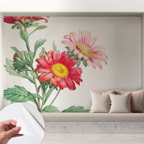 Papier peint autocollant adhésif avec motifs pour salon et chambre accessoire stylé pour votre intérieur Fleurs délicates 208x146 cm (1/5)